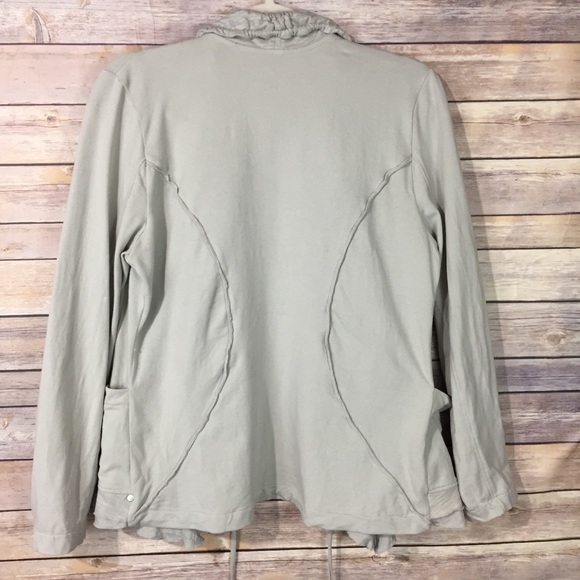 Neon Buddha Beige Tie Front Cardigan Sweater M - Picture 4 of 5